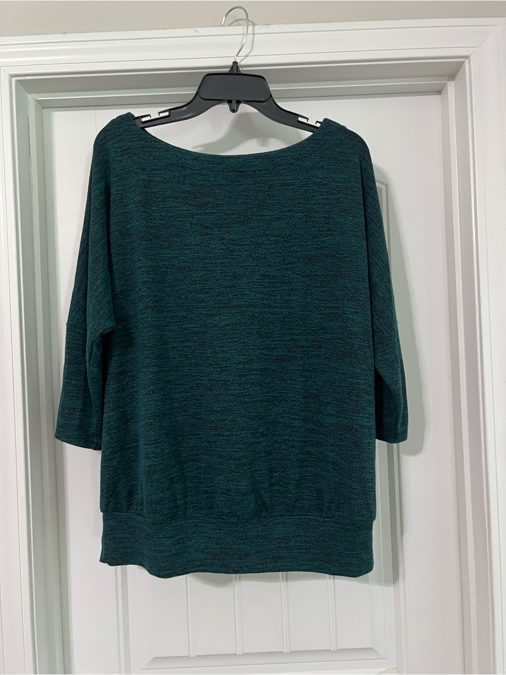 AGB Teal Mélange Boatneck Knit Top